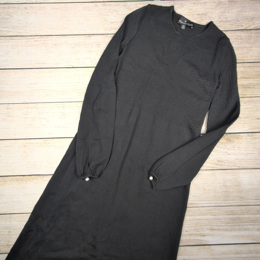 Pomander‎ Place Tuckernuck Black Double Knit Lennox Sweater Maxi Dress XS